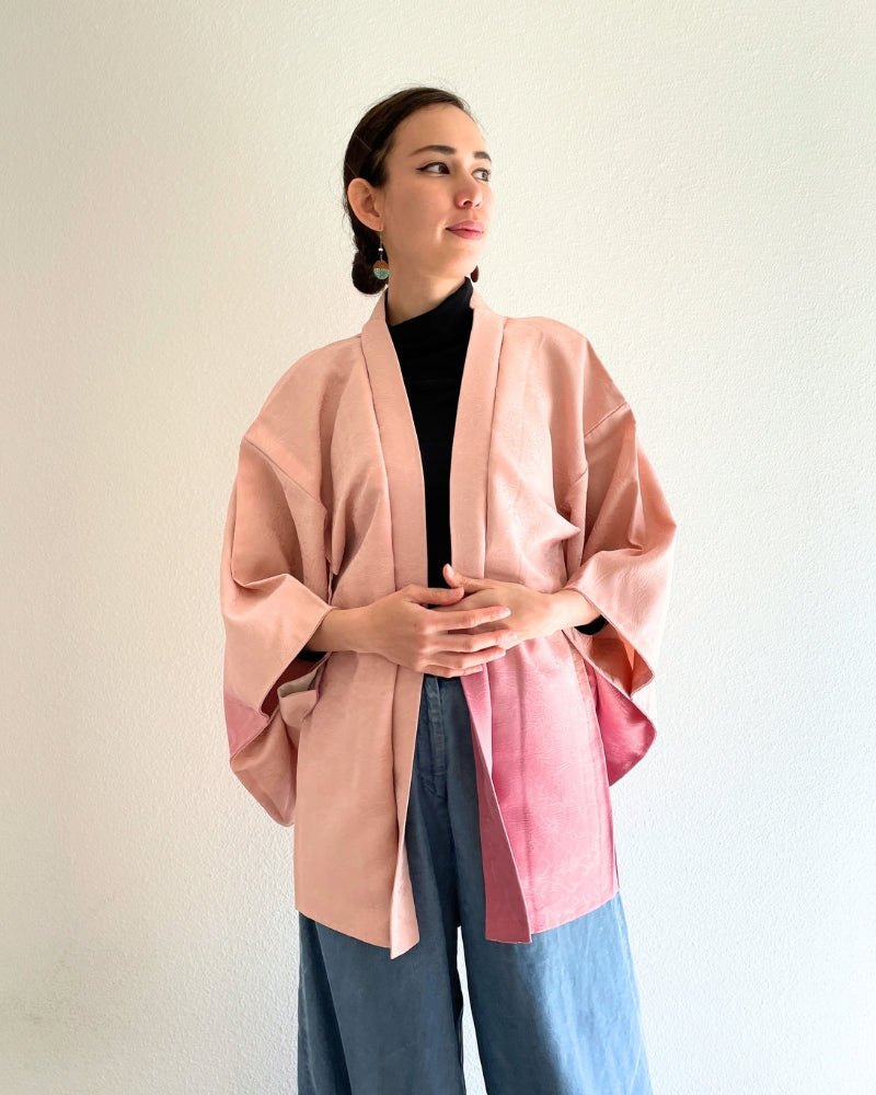 Pink Gradation Haori Kimono Jacket