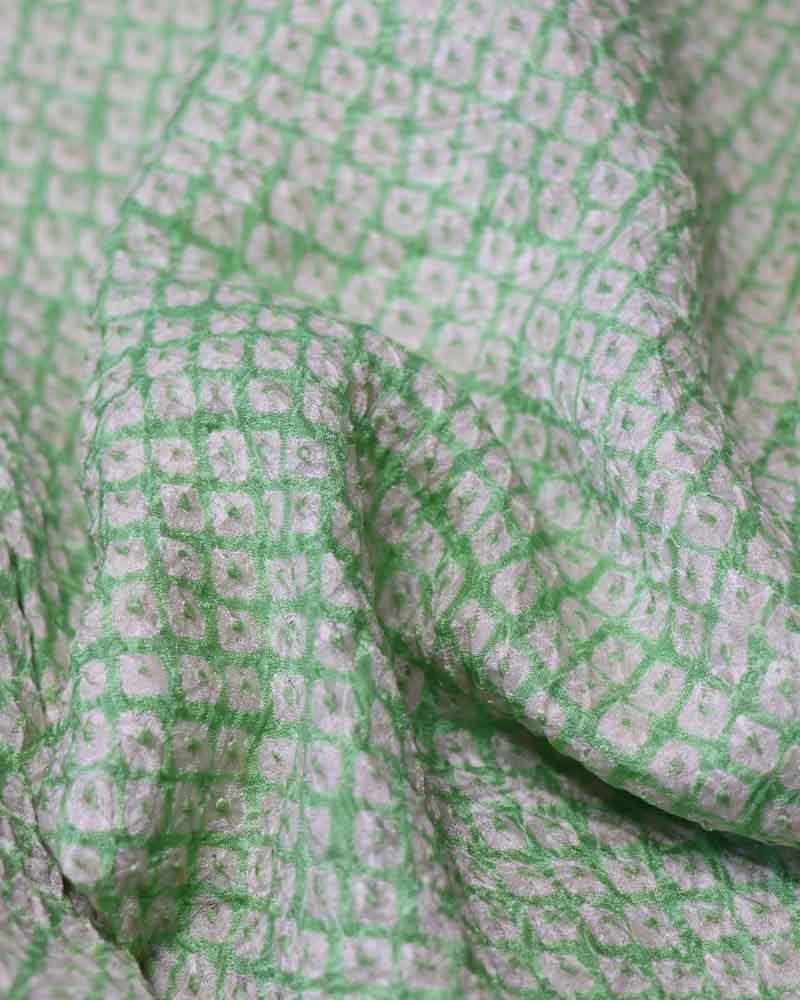 Key lime Shibori Haori Kimono Jacket