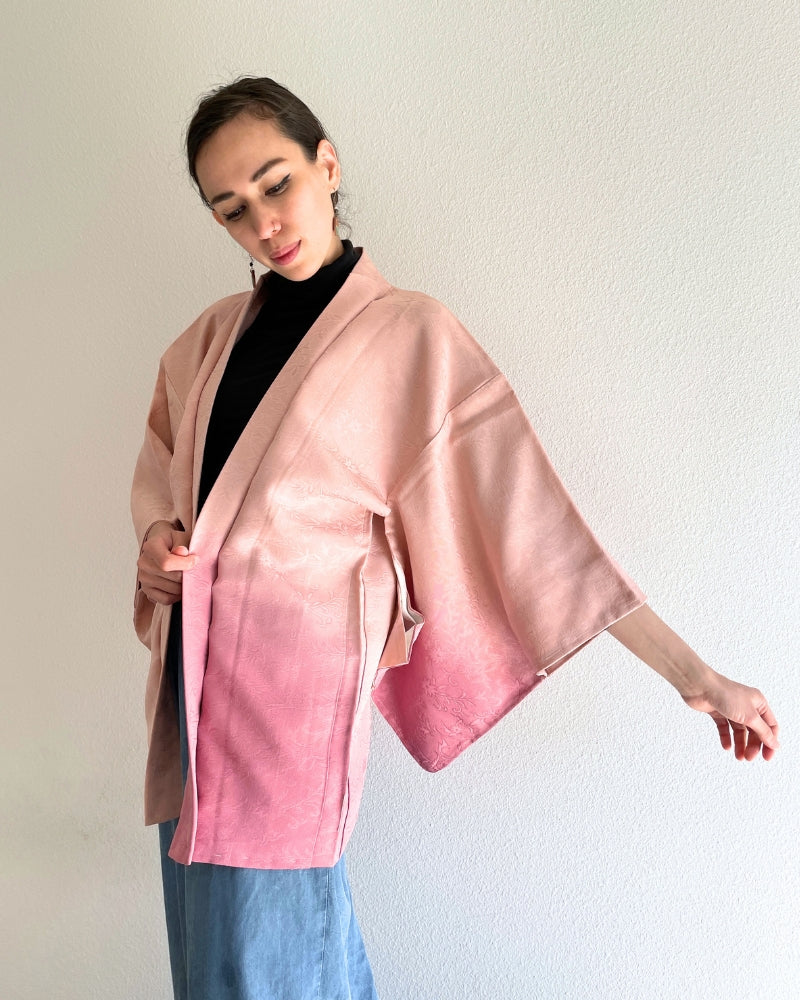 Pink Gradation Haori Kimono Jacket