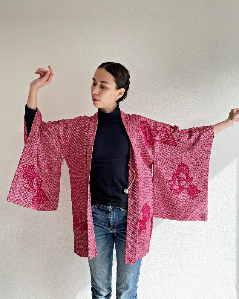 Lovely Shibori Haori Kimono Jacket