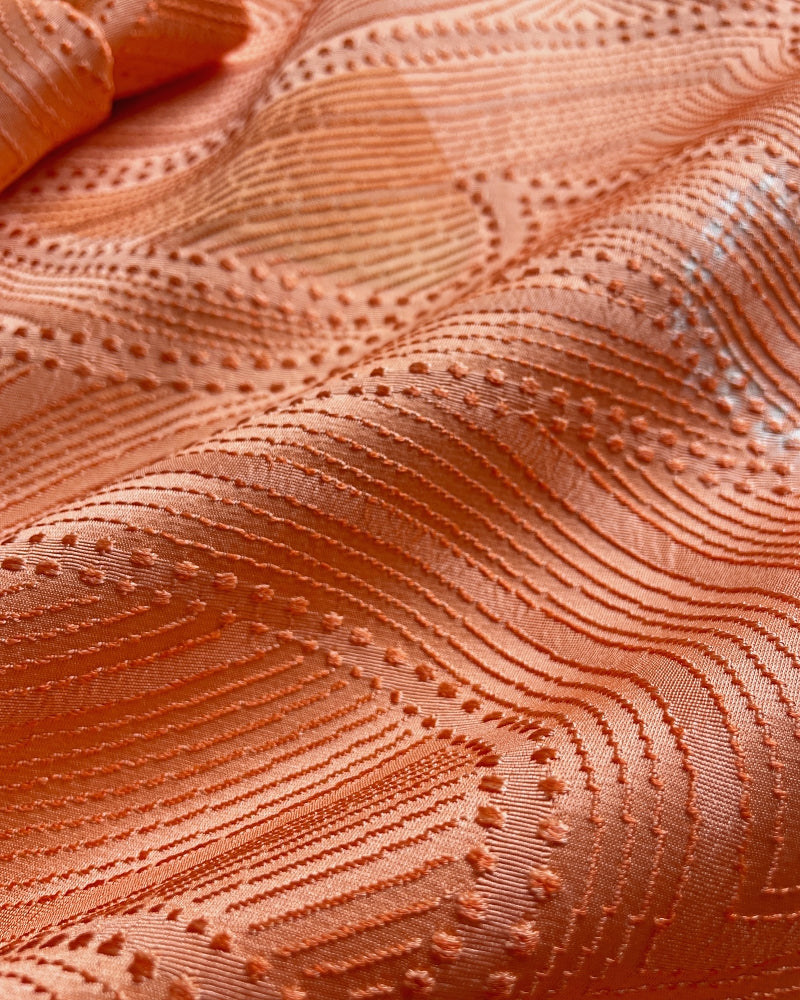 Coral Waves Inwoven Haori Kimono Jacket