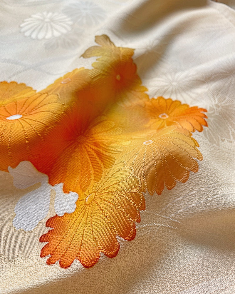 Yellow Chrysanthemum Haori Kimono Jacket