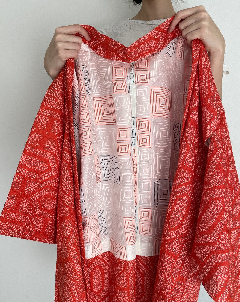 Traditional Textile Shibori Haori Kimono Jacket