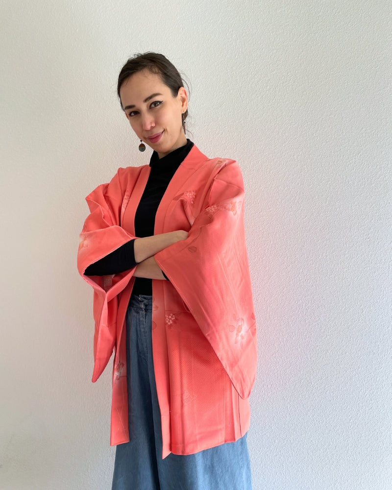 Petite Blooms and Roses Haori Kimono Jacket