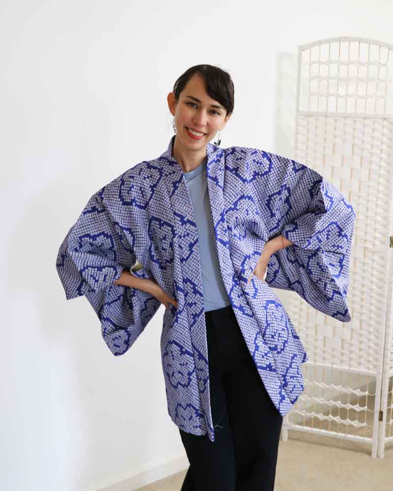 Night Blue Haori Kimono Jacket
