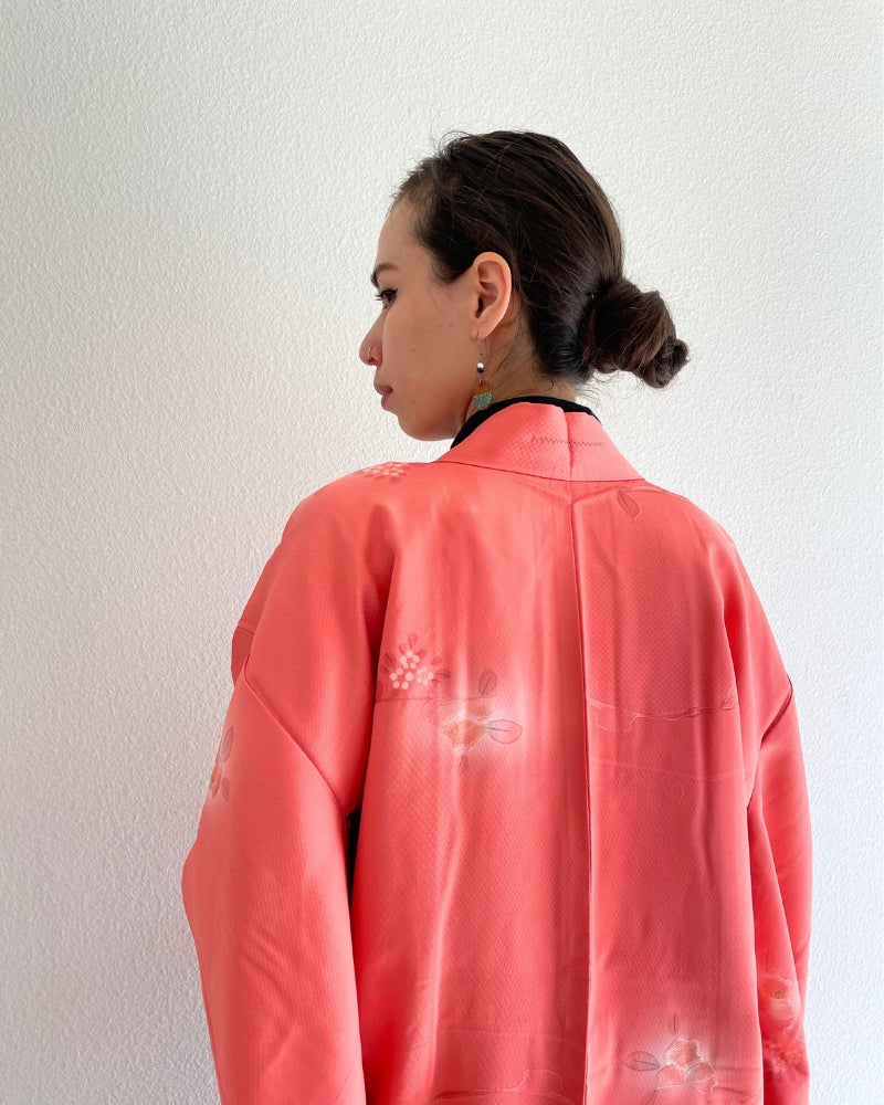 Petite Blooms and Roses Haori Kimono Jacket