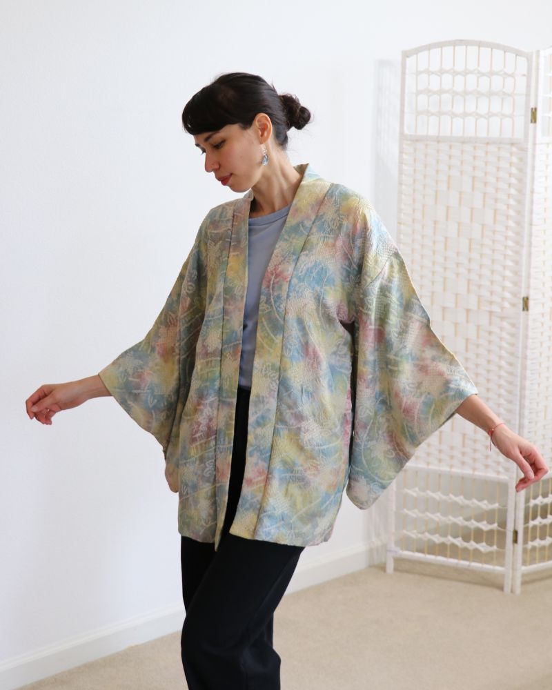 Pastel World Shibori Haori Kimono Jacket