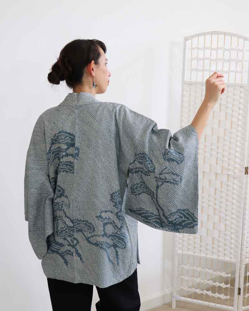 Pine Trees Haori Kimono Jacket