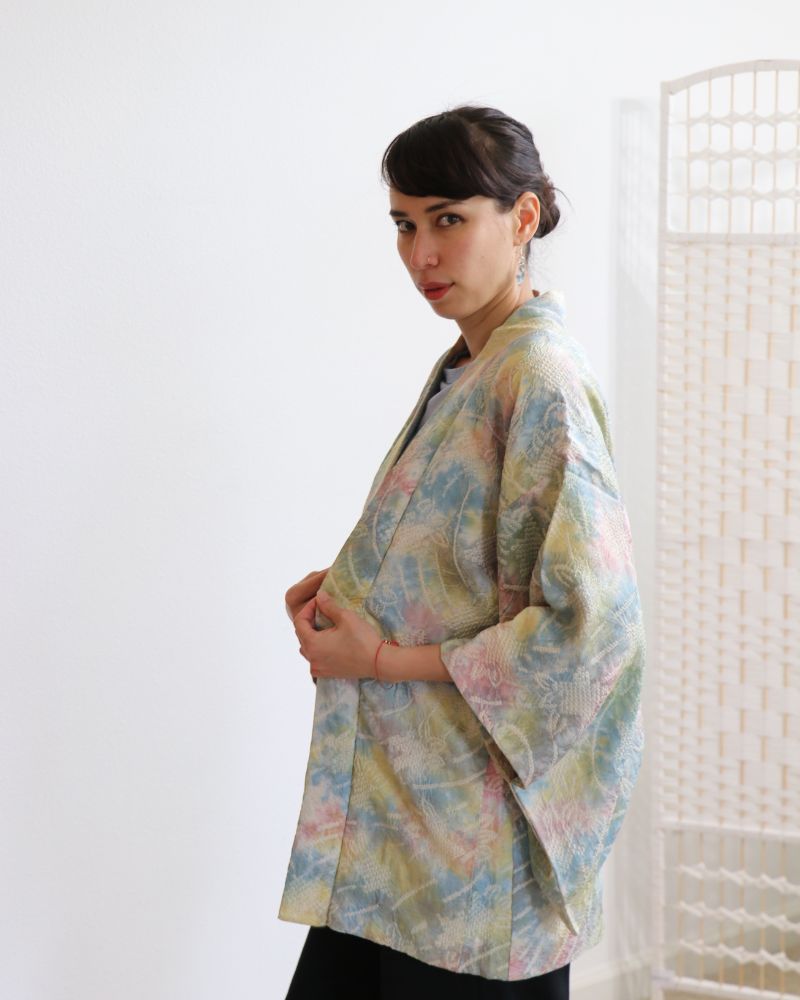 Pastel World Shibori Haori Kimono Jacket