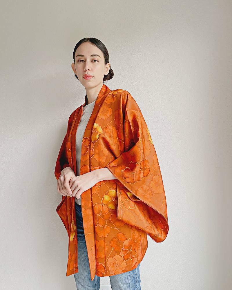 Camellia Bloom Elegance Haori Kimono Jacket