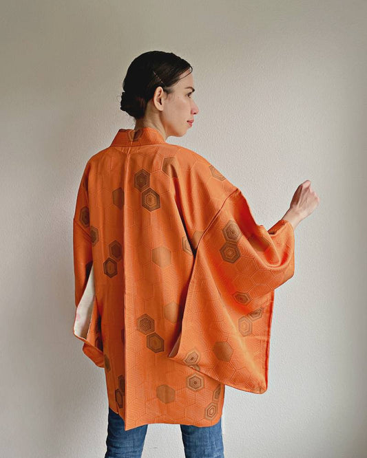 Amber Shell Symphony Haori Kimono Jacket