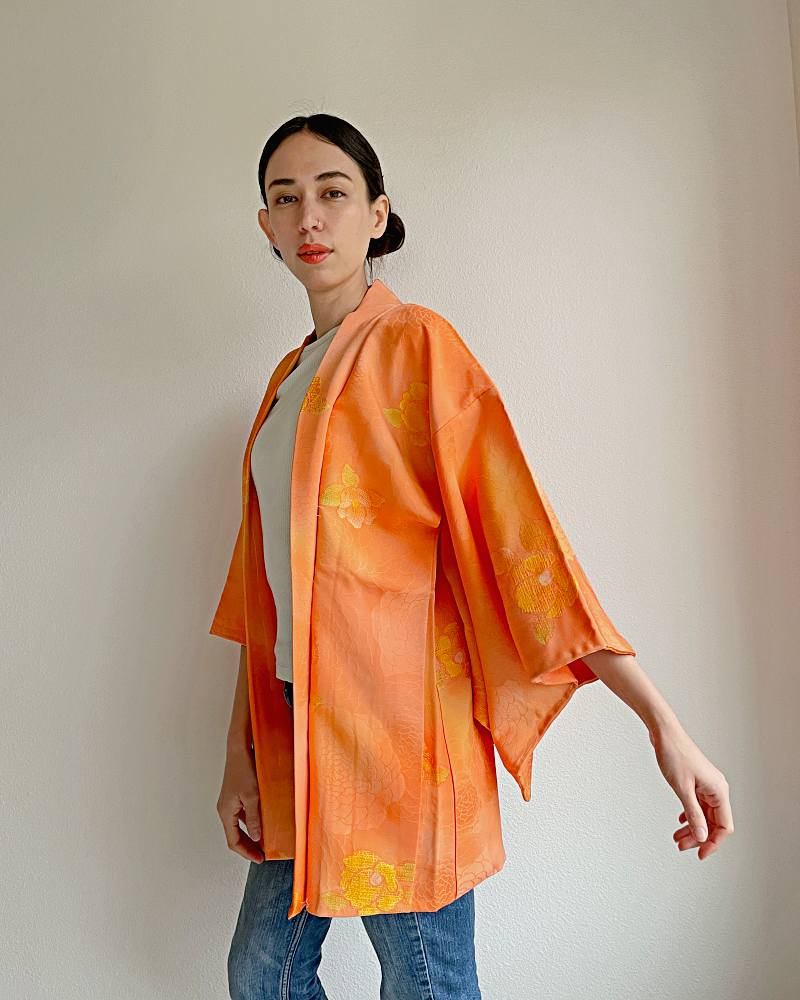 Camellia Mum Fusion Haori Kimono Jacket