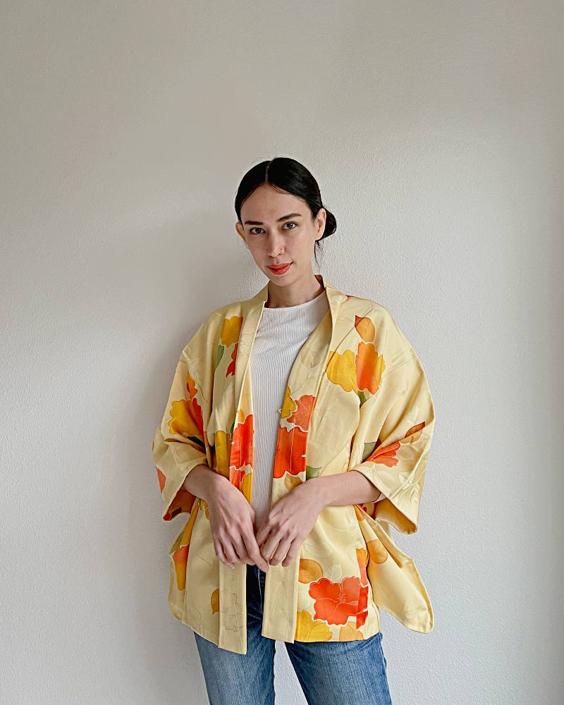 Whimsical Floral Bloom Haori Kimono Jacket