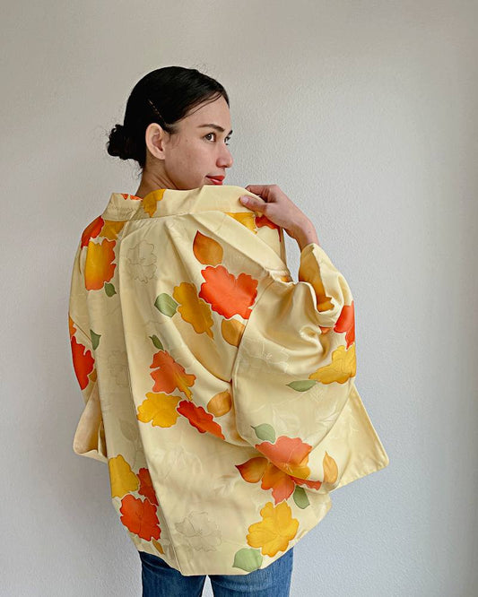 Whimsical Floral Bloom Haori Kimono Jacket