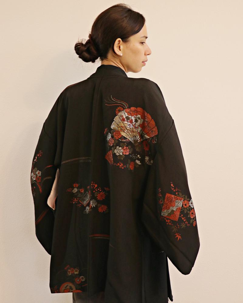 Guardian Threads Black Haori Kimono Jacket