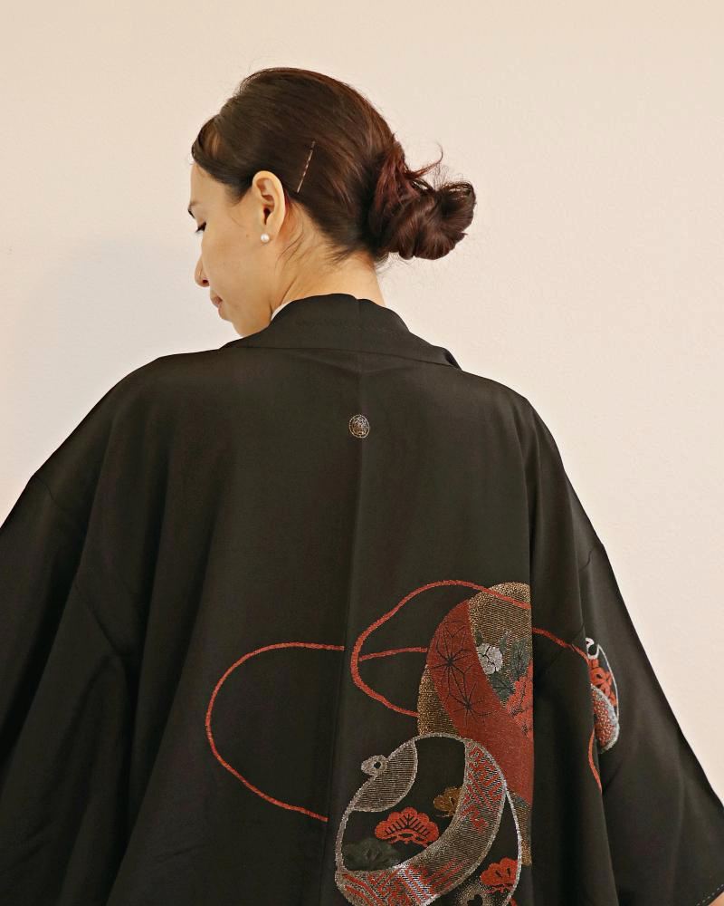 Mari Melody Black Haori Kimono Jacket