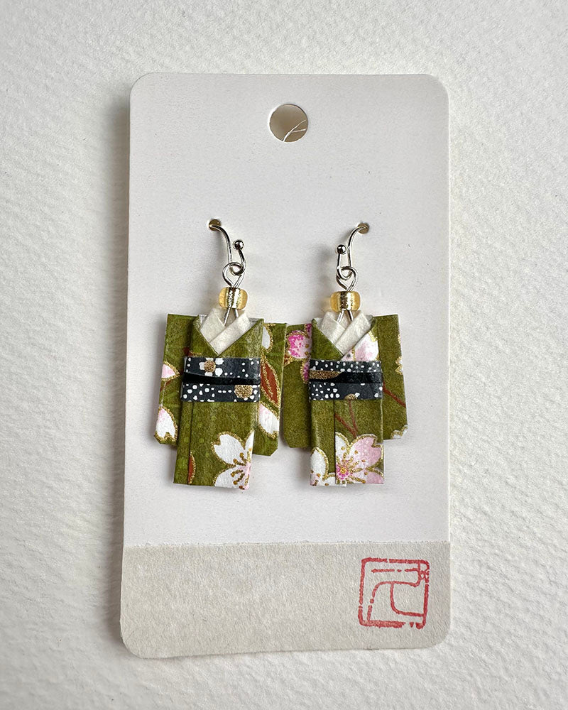 Origami Jewelry/ Origami Earrings/ Kimono accessory/ Kimono Jewelry