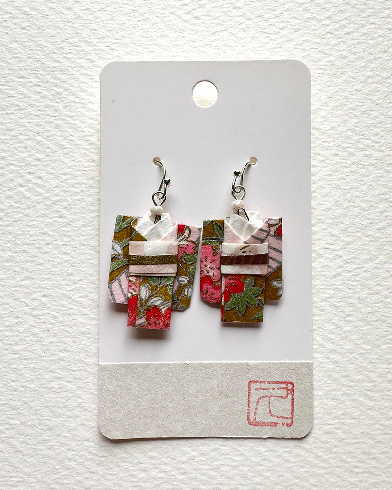 Origami Jewelry/ Origami Earrings/ Kimono accessory/ Kimono Jewelry/Origami Yukata Jewelry/ Yukata