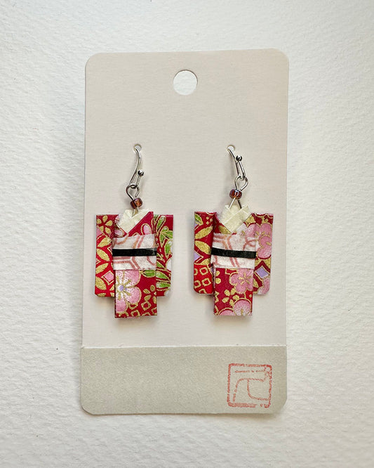 Origami Jewelry/ Origami Earrings/ Kimono accessory/ Kimono Jewelry/Origami Yukata Jewelry/ Yukata