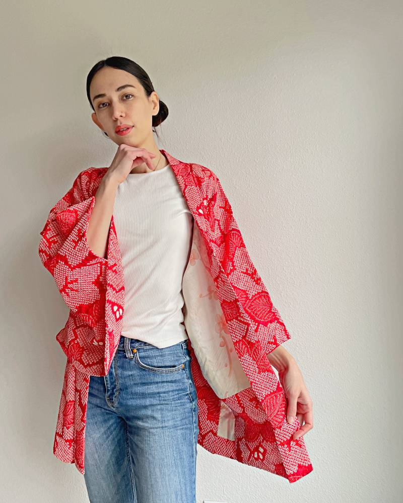 Blazing Camellia Haori Kimono Jacket