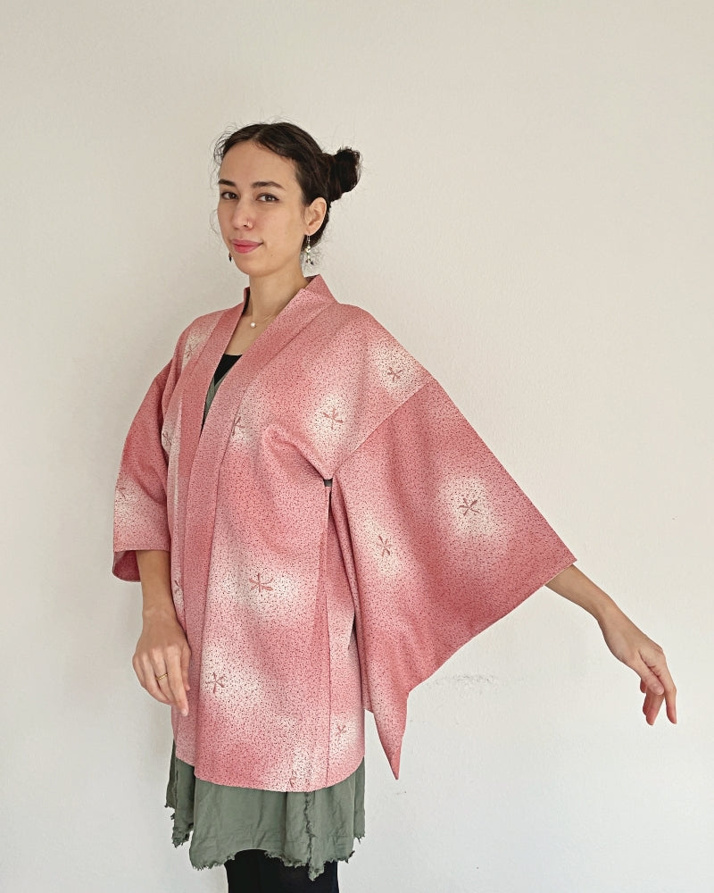 Petal Embroided Haori Kimono Jacket