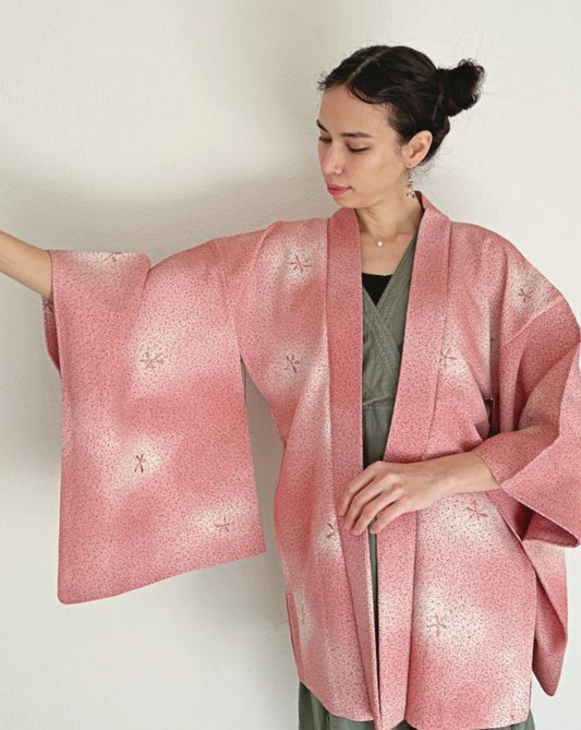 Petal Embroided Haori Kimono Jacket