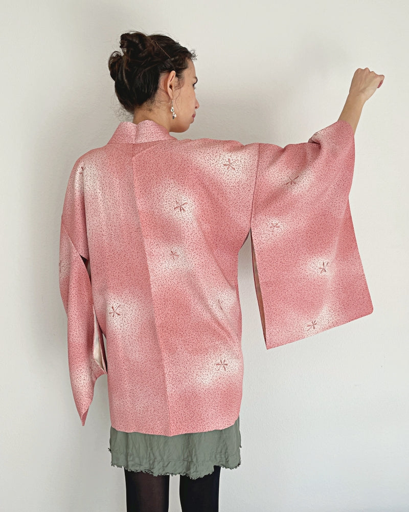 Petal Embroided Haori Kimono Jacket