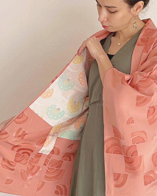 Geometric Half Circle Haori Kimono Jacket