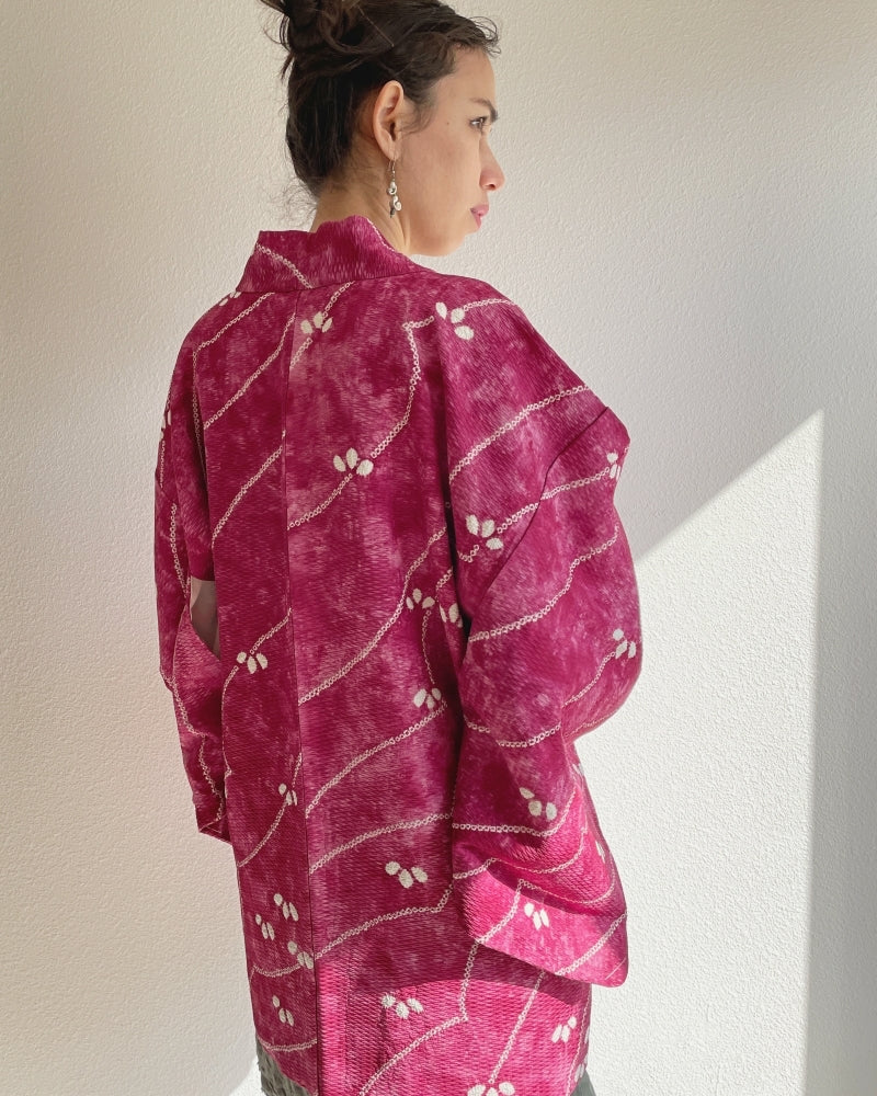 Shibori Lines Haori Kimono Jacket