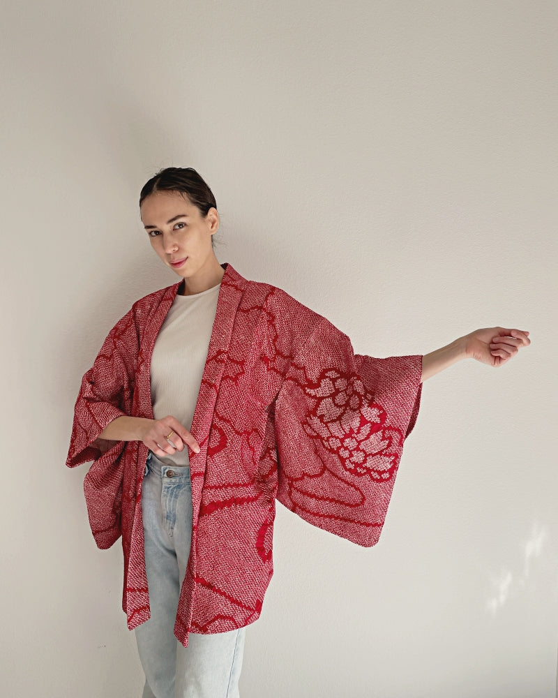 Flower with stream Haori Kimono Jacket