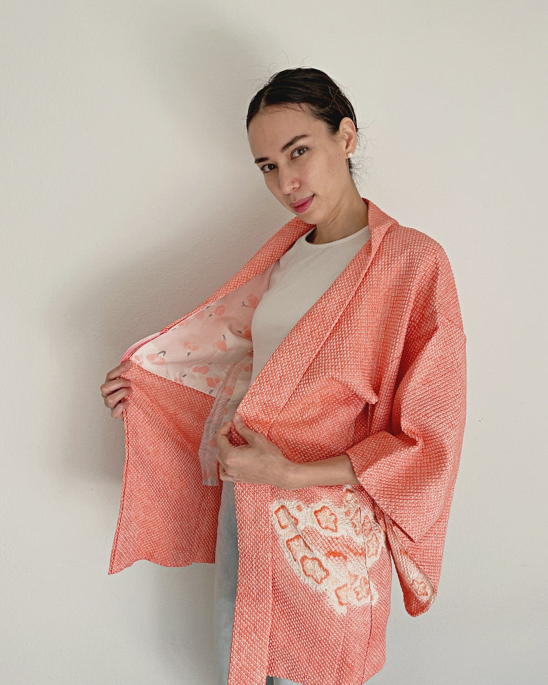 Simple Plum Flower Haori Kimono Jacket