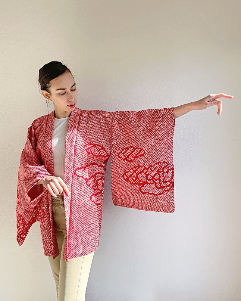 Flowers in the cloud in the cloud Haori Kimono Jacket