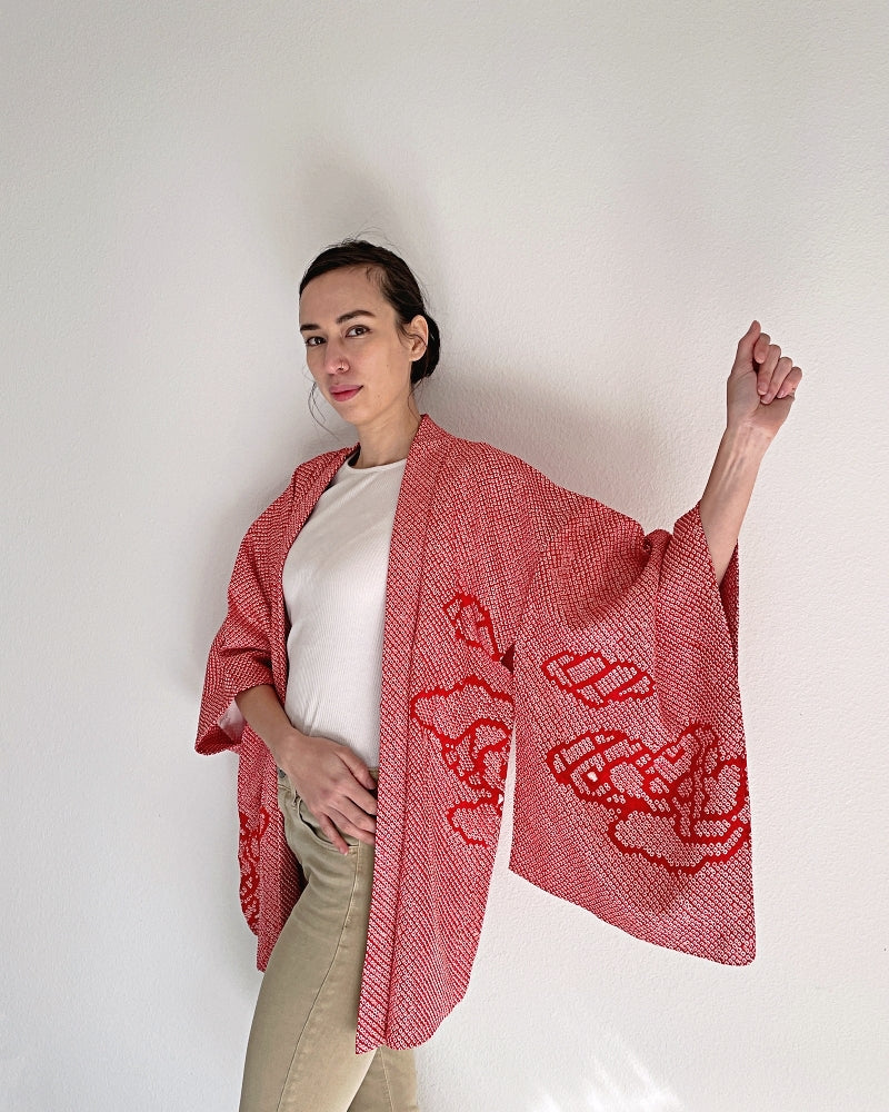 Flowers in the cloud in the cloud Haori Kimono Jacket