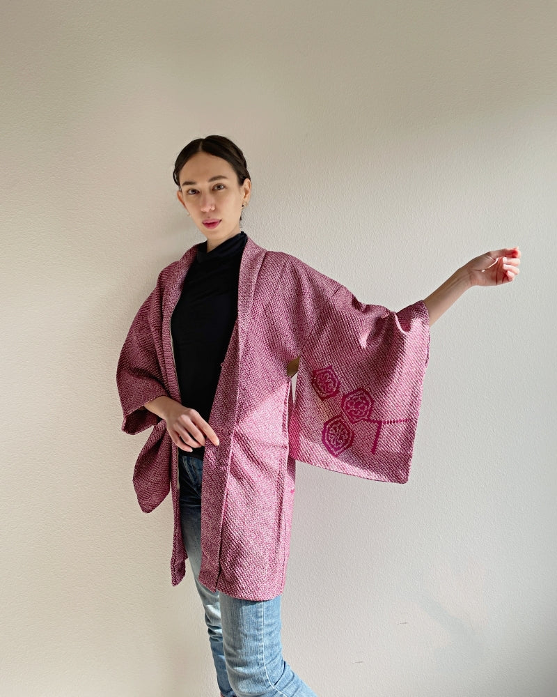 Unique but Simple Shibori Haori Kimono Jacket