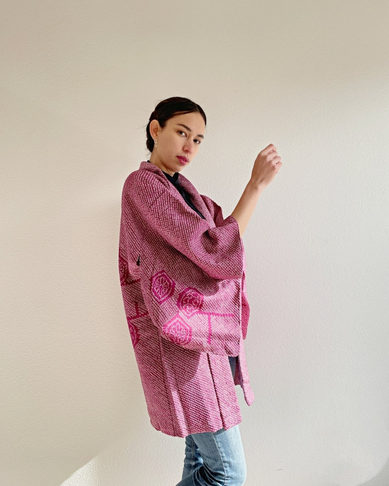 Unique but Simple Shibori Haori Kimono Jacket