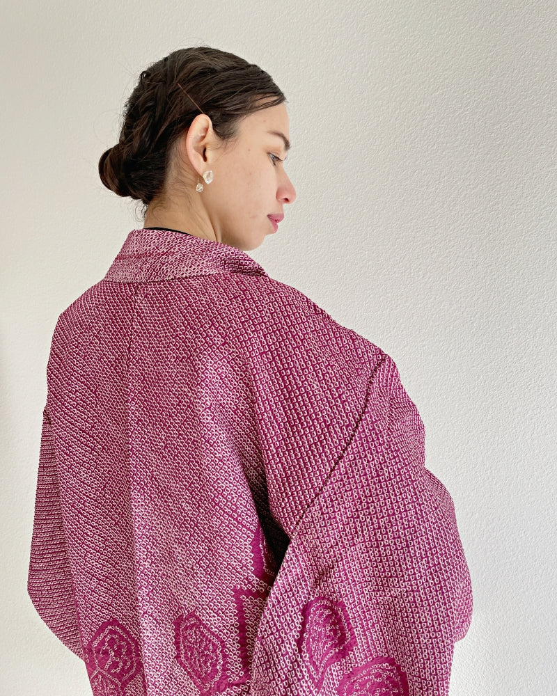 Unique but Simple Shibori Haori Kimono Jacket