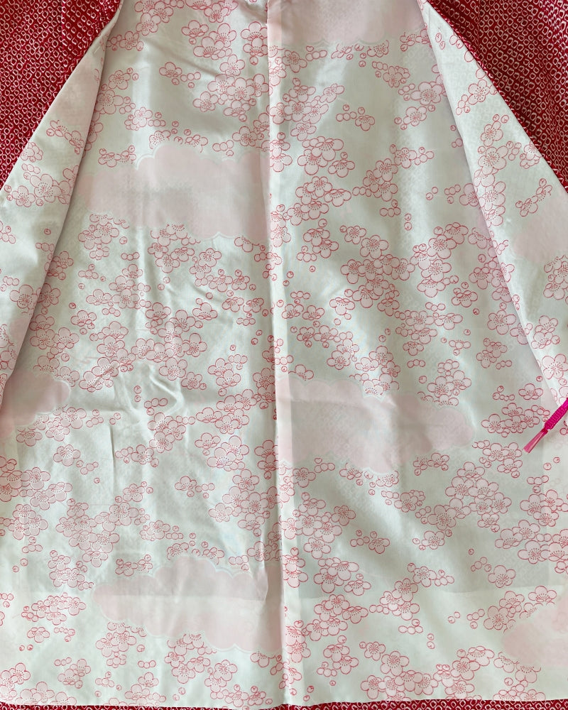 Plum branch and Me Shibori Haori Kimono Jacket