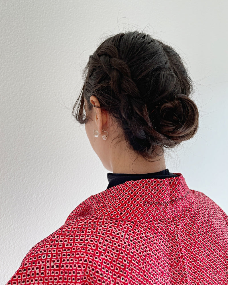 Camellia Shibori Haori Kimono Jacket