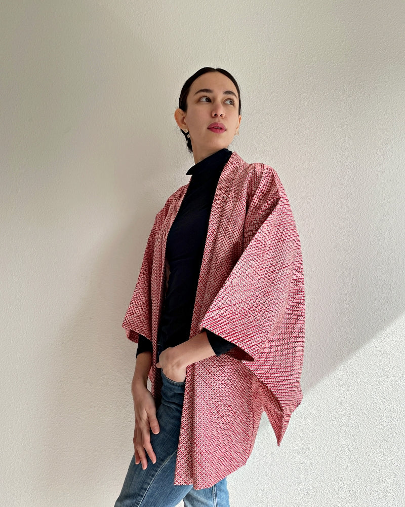 Minimalist Shibori Haori Kimono Jacket