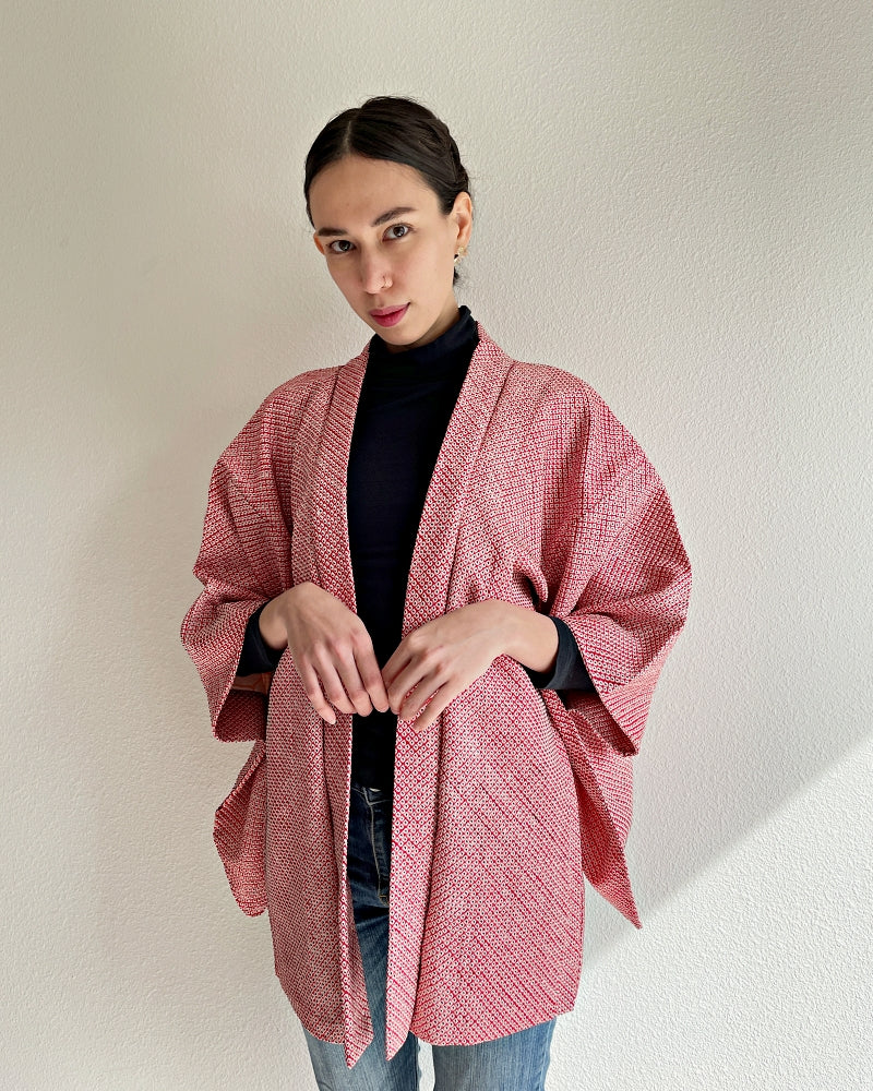 Minimalist Shibori Haori Kimono Jacket