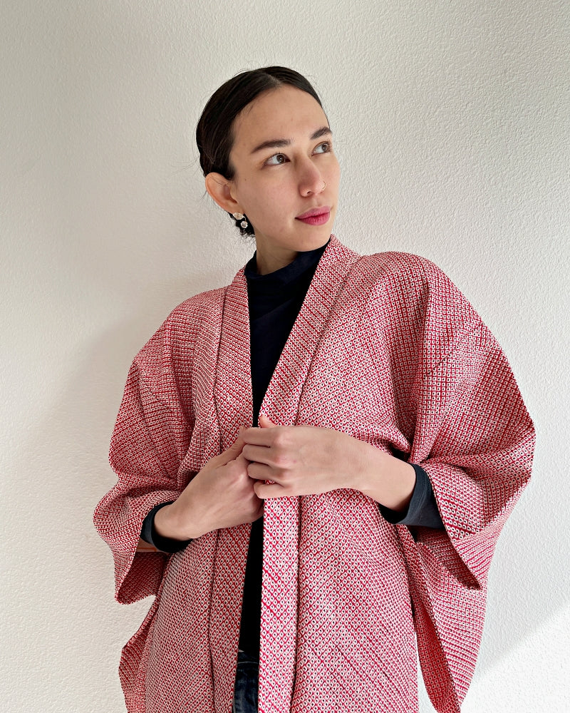 Minimalist Shibori Haori Kimono Jacket
