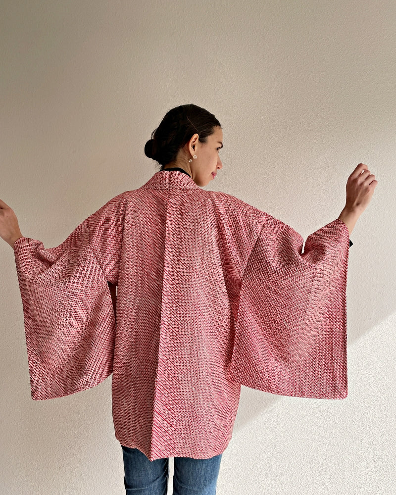 Minimalist Shibori Haori Kimono Jacket