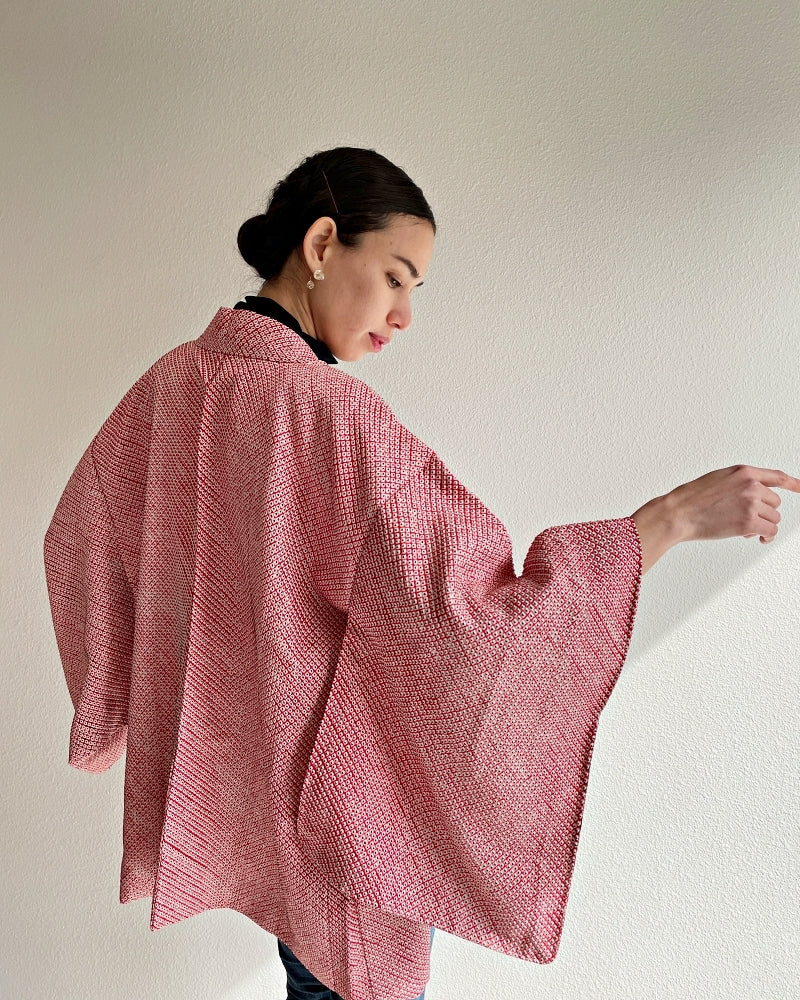 Minimalist Shibori Haori Kimono Jacket