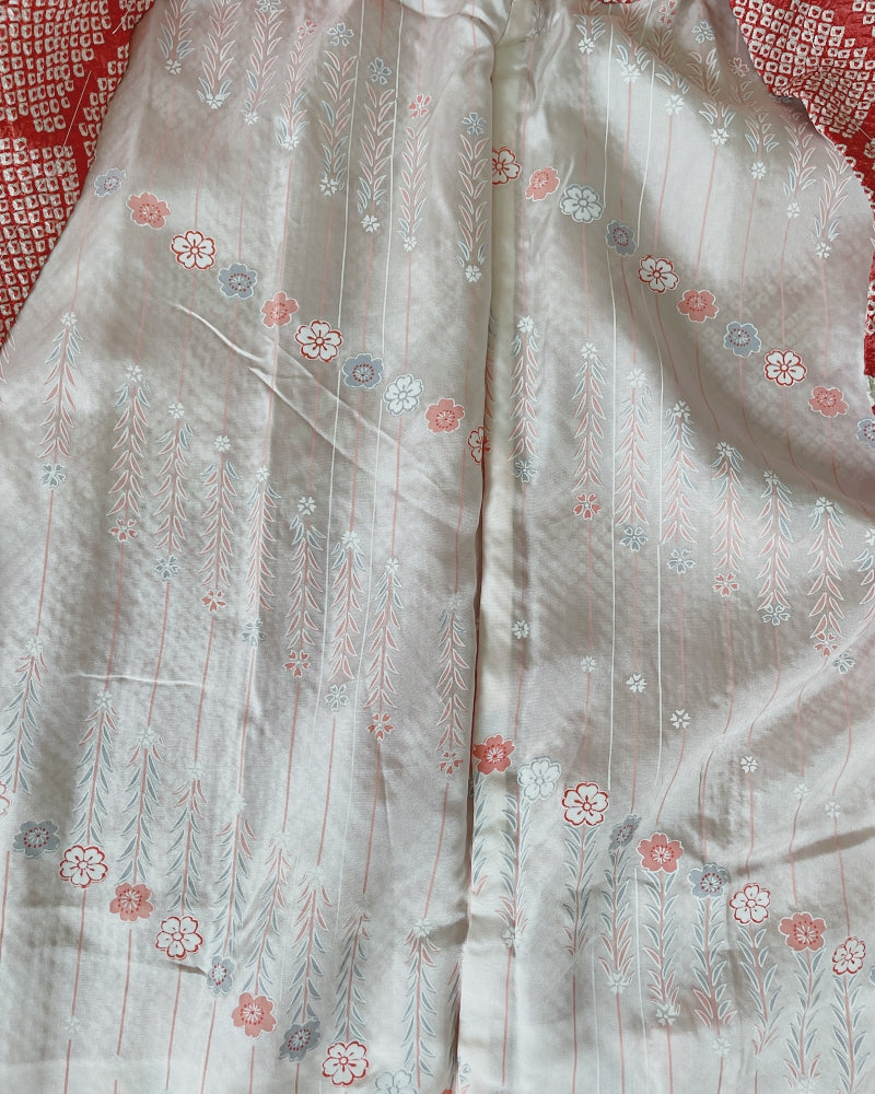 Long Length Tortoise Shibori Haori Kimono Jacket