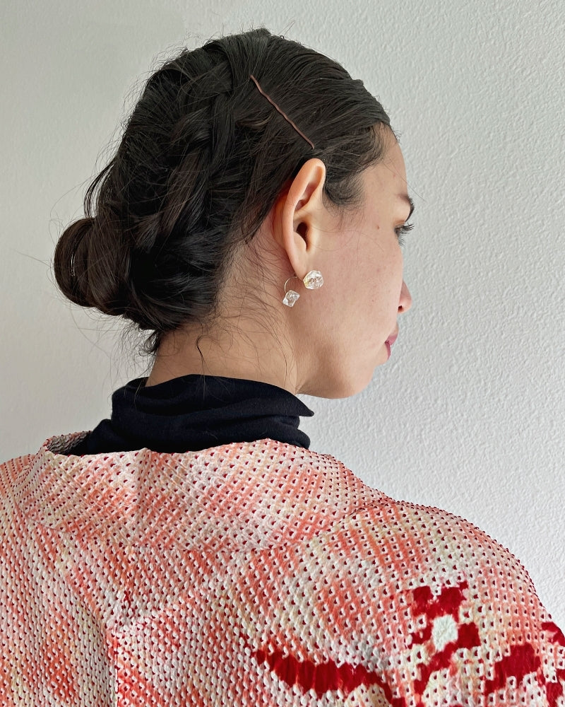 Happy Flower Shibori Haori Kimono Jacket