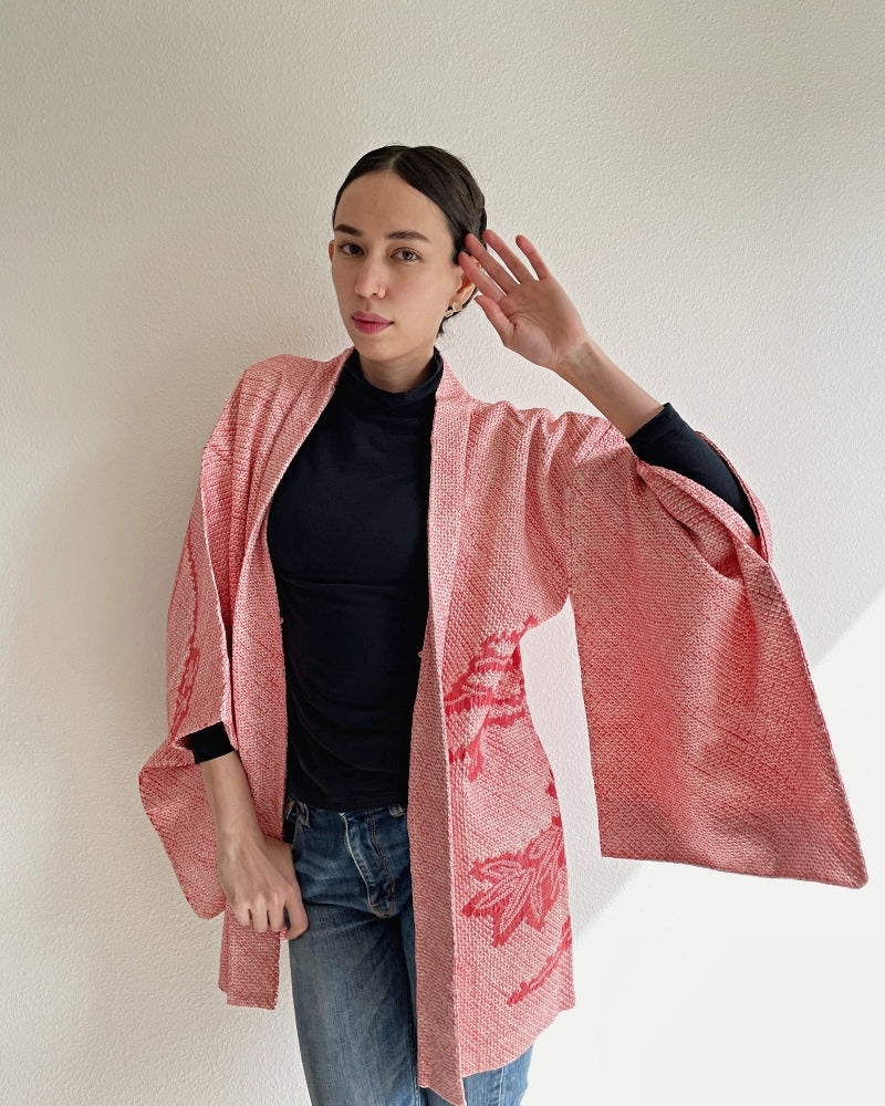 Mountain And Pine Shibori Haori Kimono Jacket