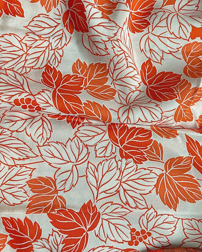 Orange Leaves Haori Kimono Jacket Haori