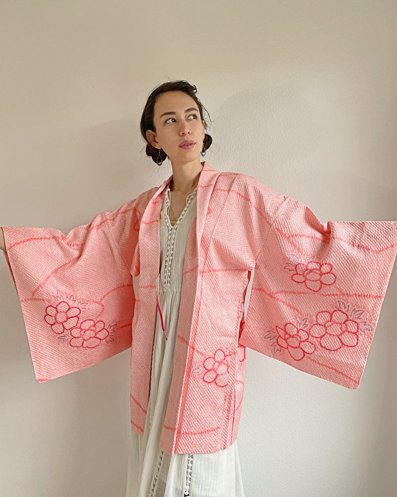 Flower Power Shibori Kimono Jacket
