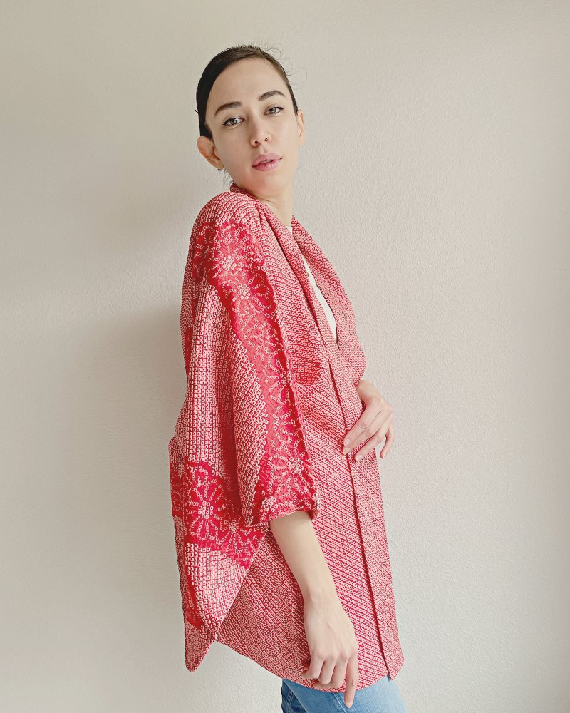 Sunday Vibes Shibori Haori Kimono Jacket