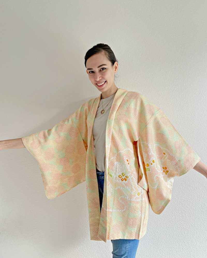 Long Length Tortoise Shibori Haori Kimono Jacket – Kimono禅zen